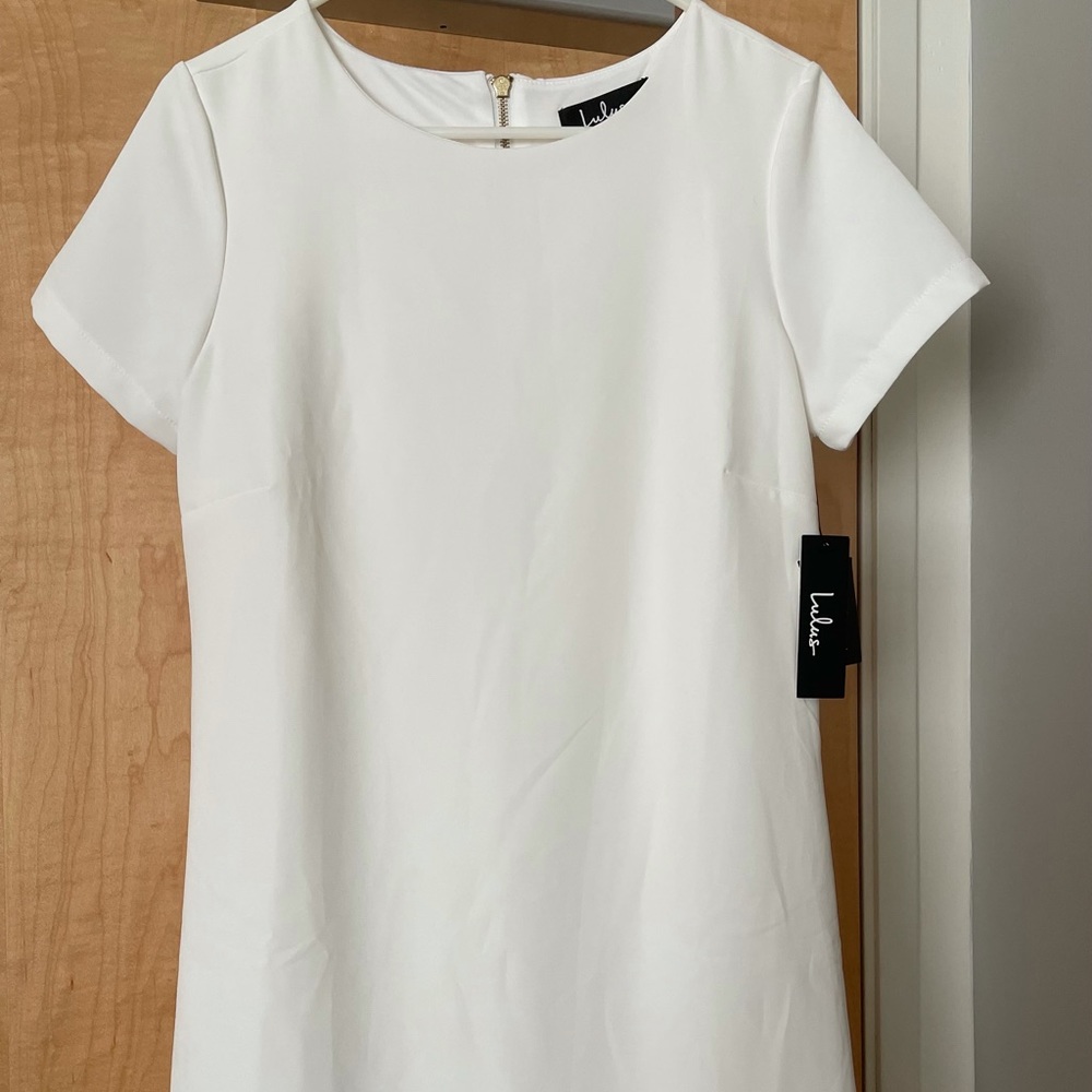 NWT Lulu’s Shift and Shout Ivory Dress, Size Small
